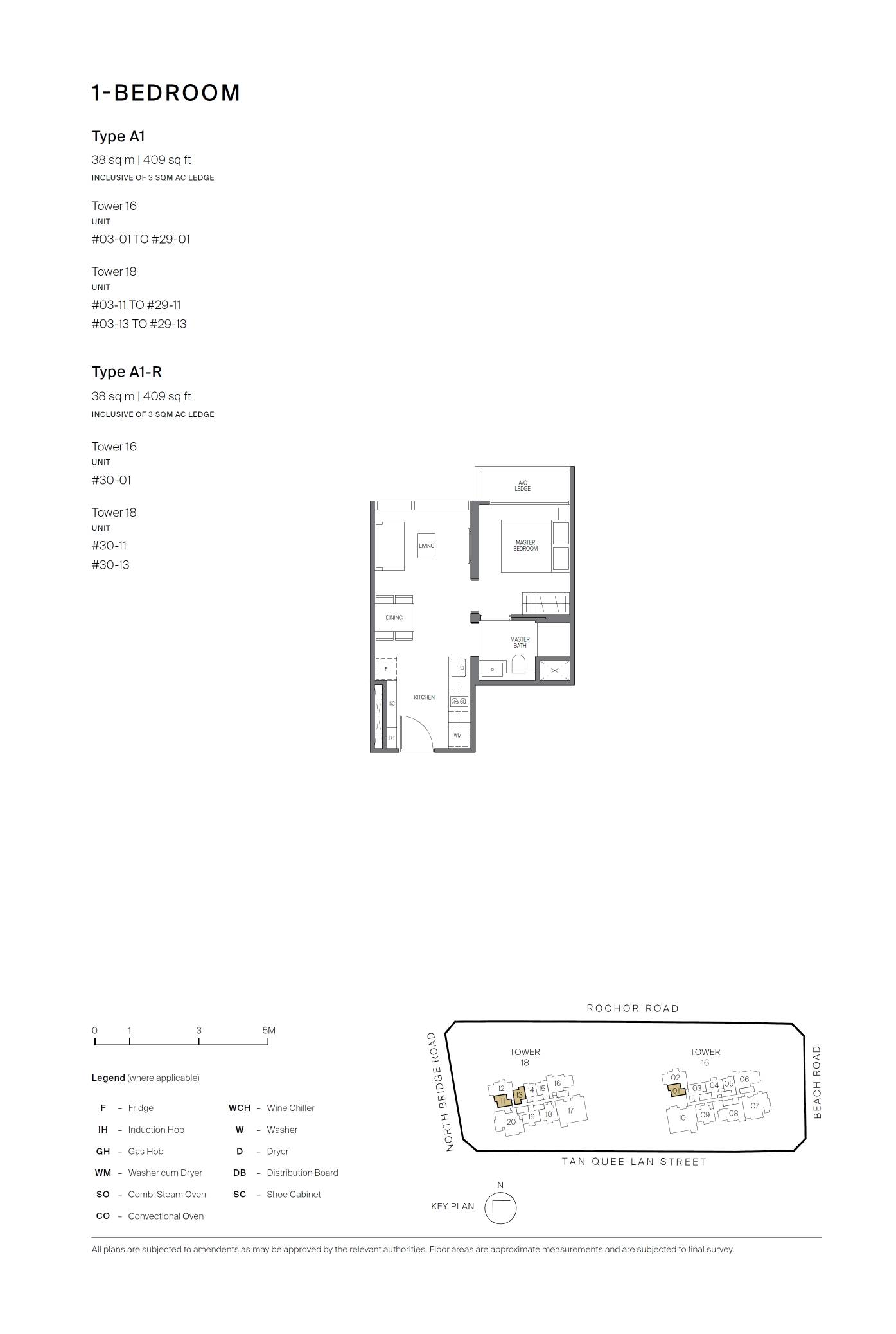 Midtown Modern 1 Bedroom Floor Plan 1